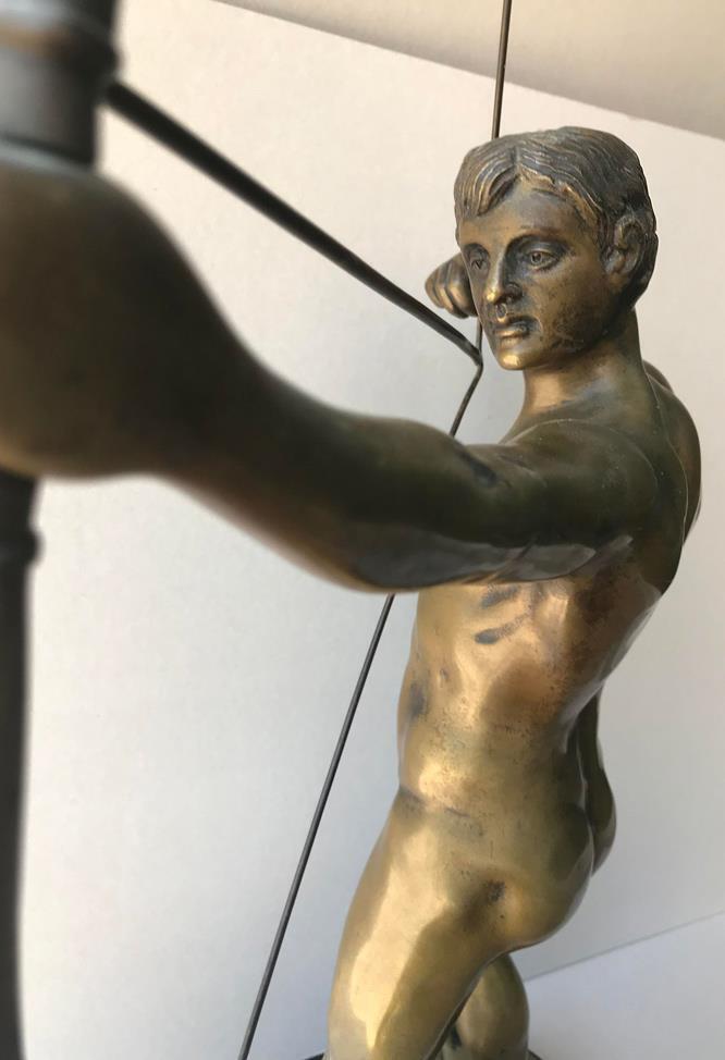 Eugène Kampf ( French 1822) Exquisite Large bronze  An Male Archer Berlin