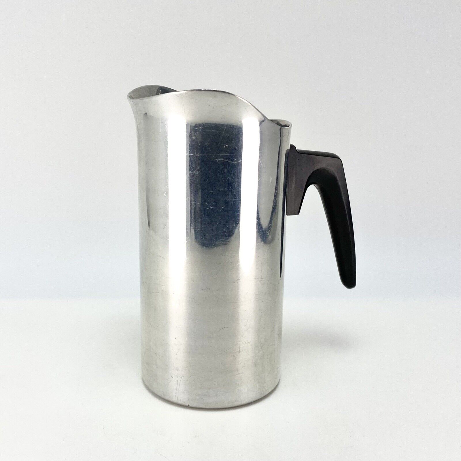 Vtg Danish 1960s MCM Aluminium Pitcher Jug Silver Erik Herlow Design Barware