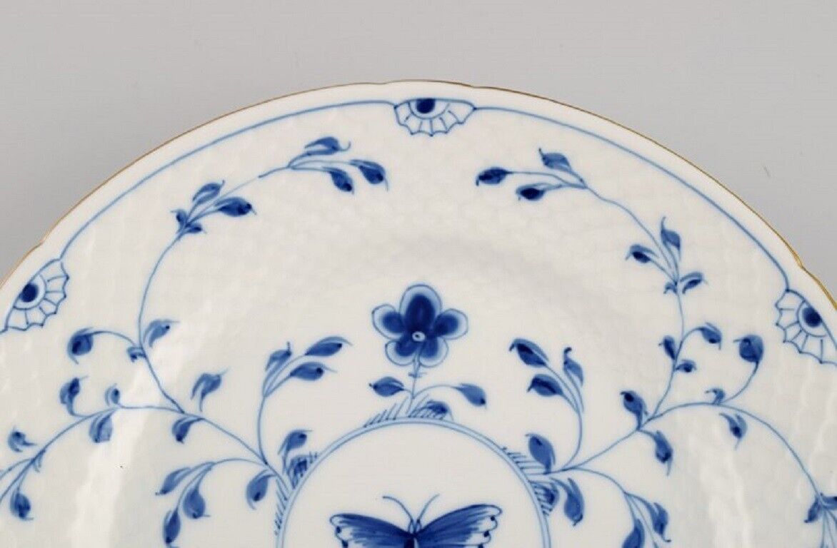 Five Bing  Grøndahl Butterfly lunch plates in hand-painted porcelain