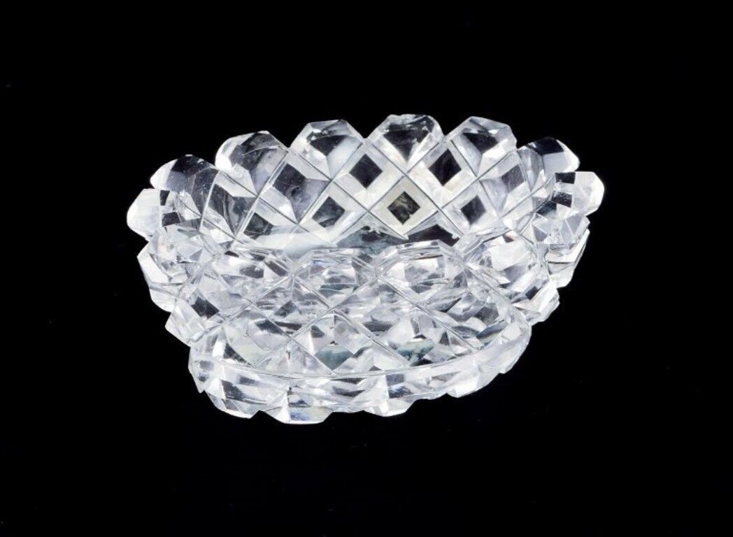 Fåglavik Glasbruk Sweden Five salt cellars in clear handmade glass