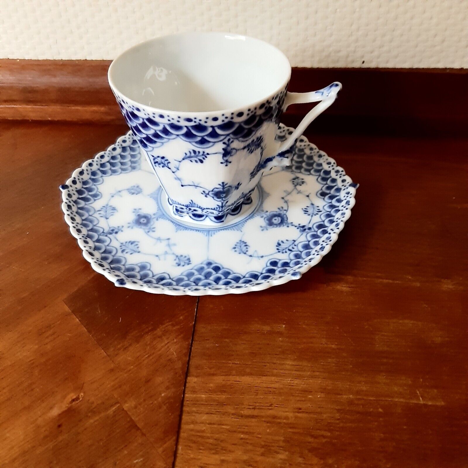 Old Coffee Set BLUE FLUTED FULL LACE # 1-1036 Royal Copenhagen 1st  2nd