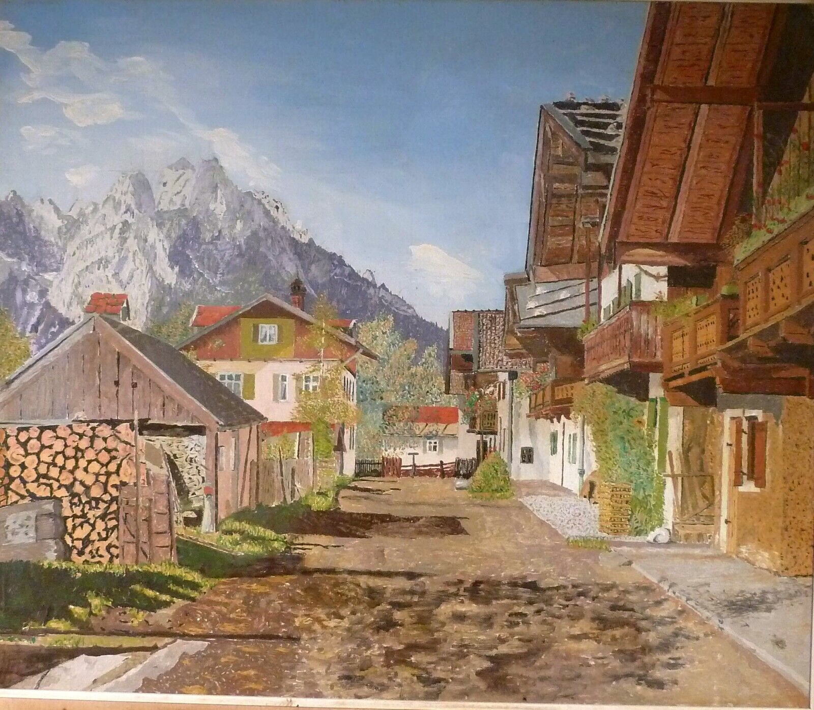 UNIDENTIFIED ARTIST! VILLA SCENERY FROM THE ALPS MOUNTAINS