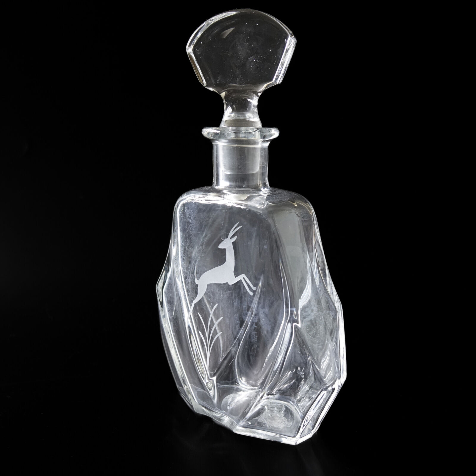 Vintage handmade crystal decanter from Sweden early 1900s