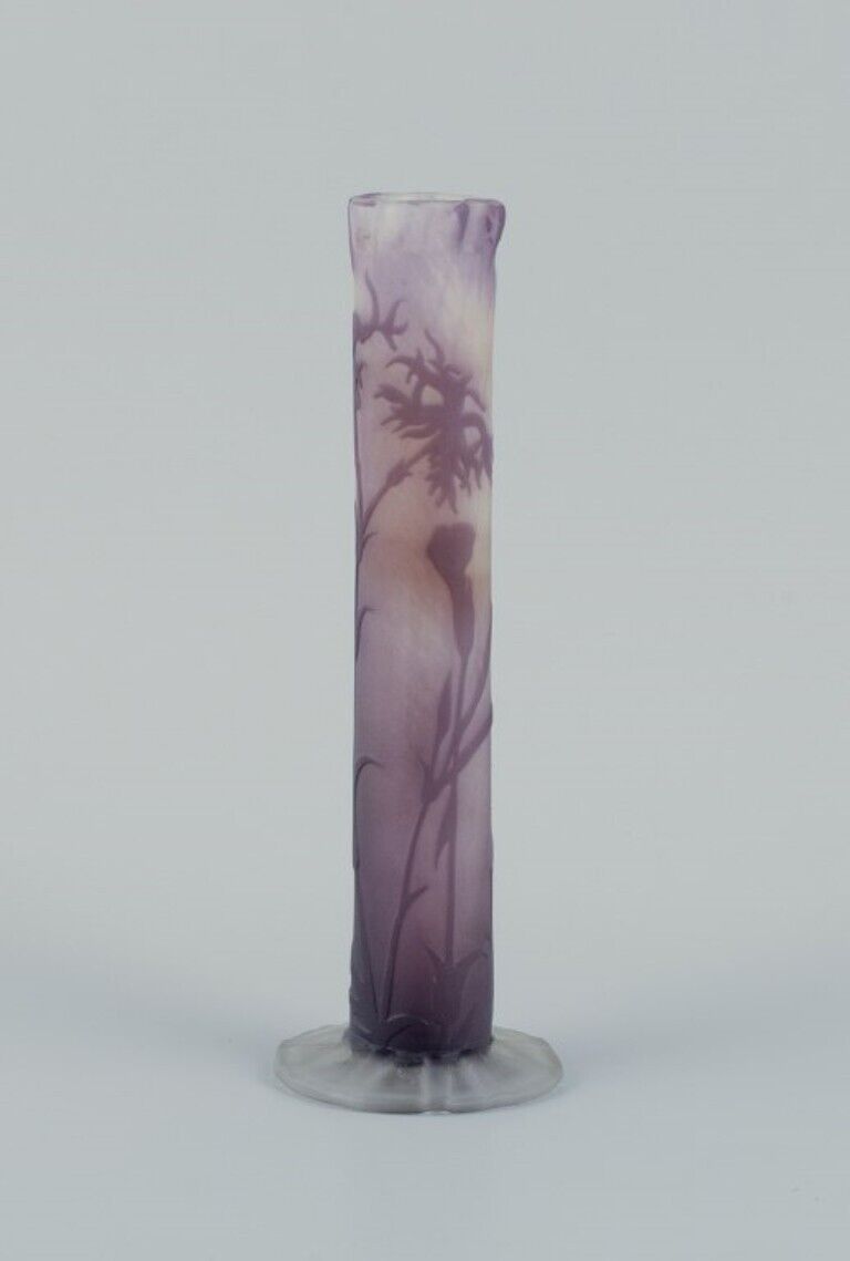 Émile Gallé (1846-1904) France Early and rare vase in art glass  Ca 1900