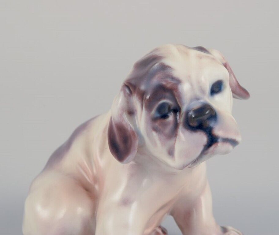 Dahl Jensen porcelain figurine of an English Bulldog puppy 1930s