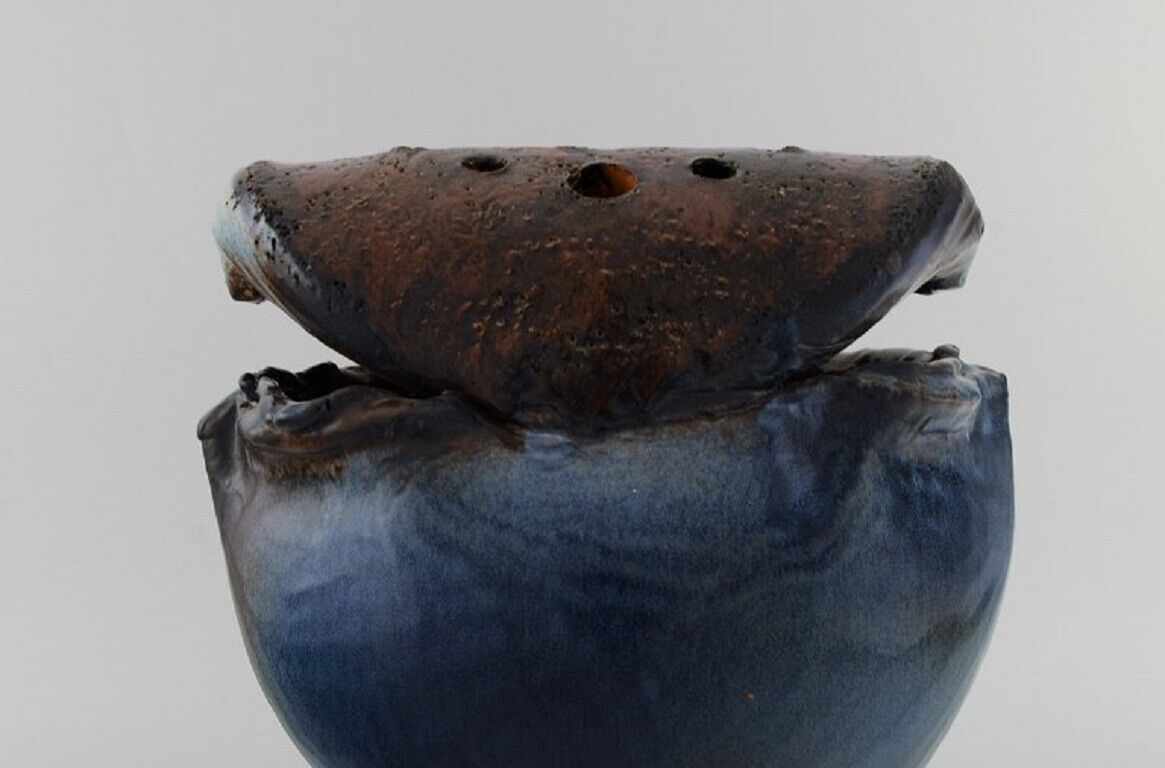 Francis Milici (b 1952) for Vallauris Large-organically shaped unique vase