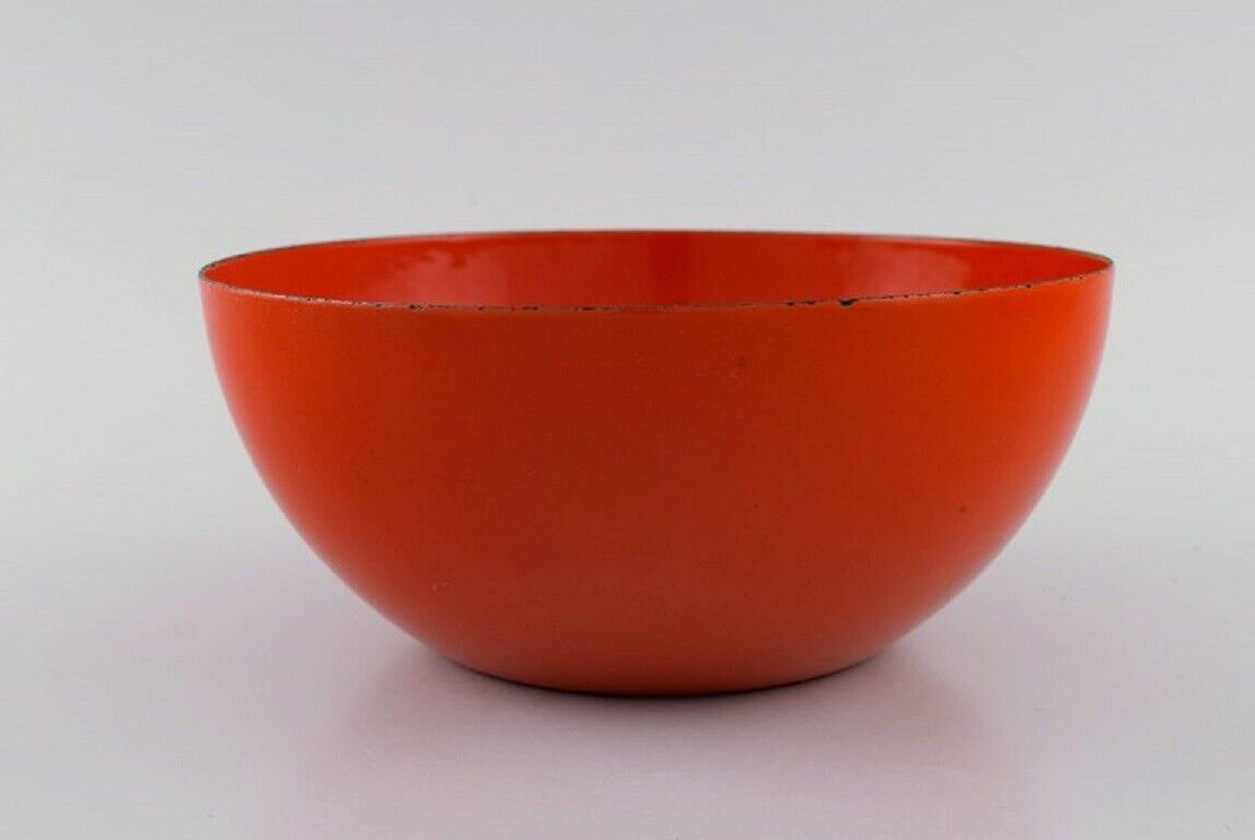 Kaj Franck (1911-1989) for Finel Red bowl in enamelled metal Finnish design