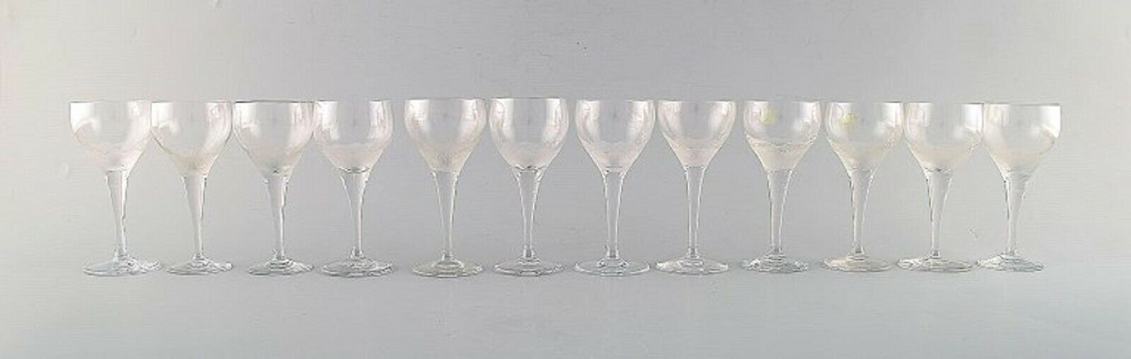 Bjørn Wiinblad (1918-2006) for Rosenthal Twelve "Lotus" glasses 1980's