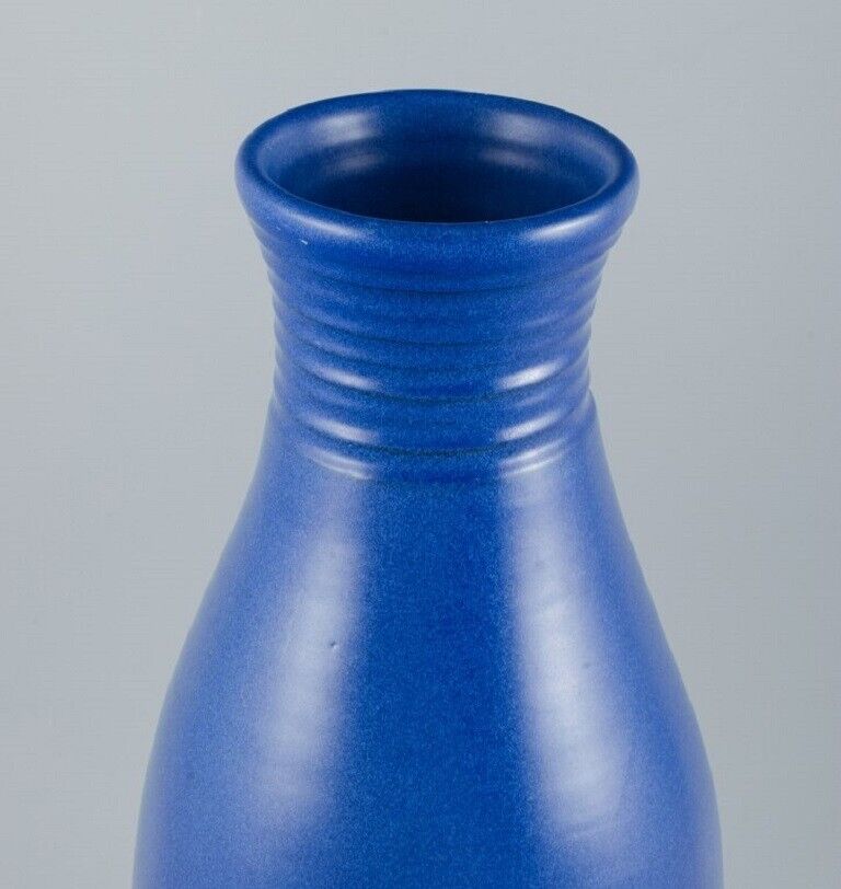 Bo Fajans Sweden Large ceramic vase in blue glazeApprox 1960s