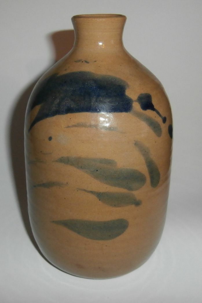 ~ Vintage KUBICEK Vase signed German Studio Art Pottery 19 cm