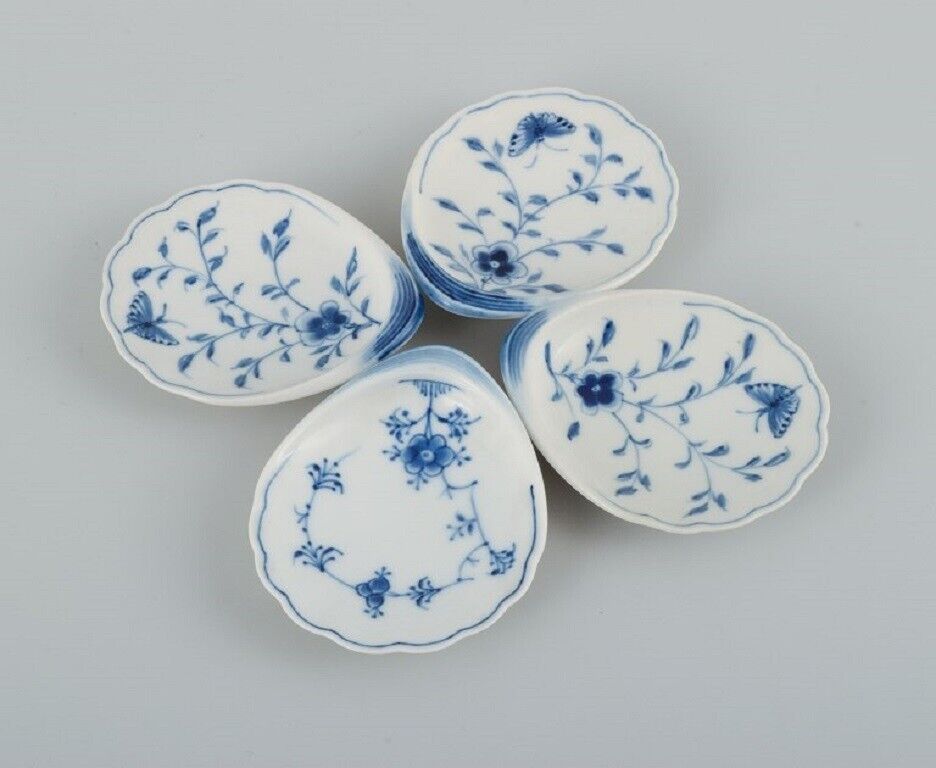 Bing  Grondahl Butterfly and Blue Fluted A set of eight small bowls