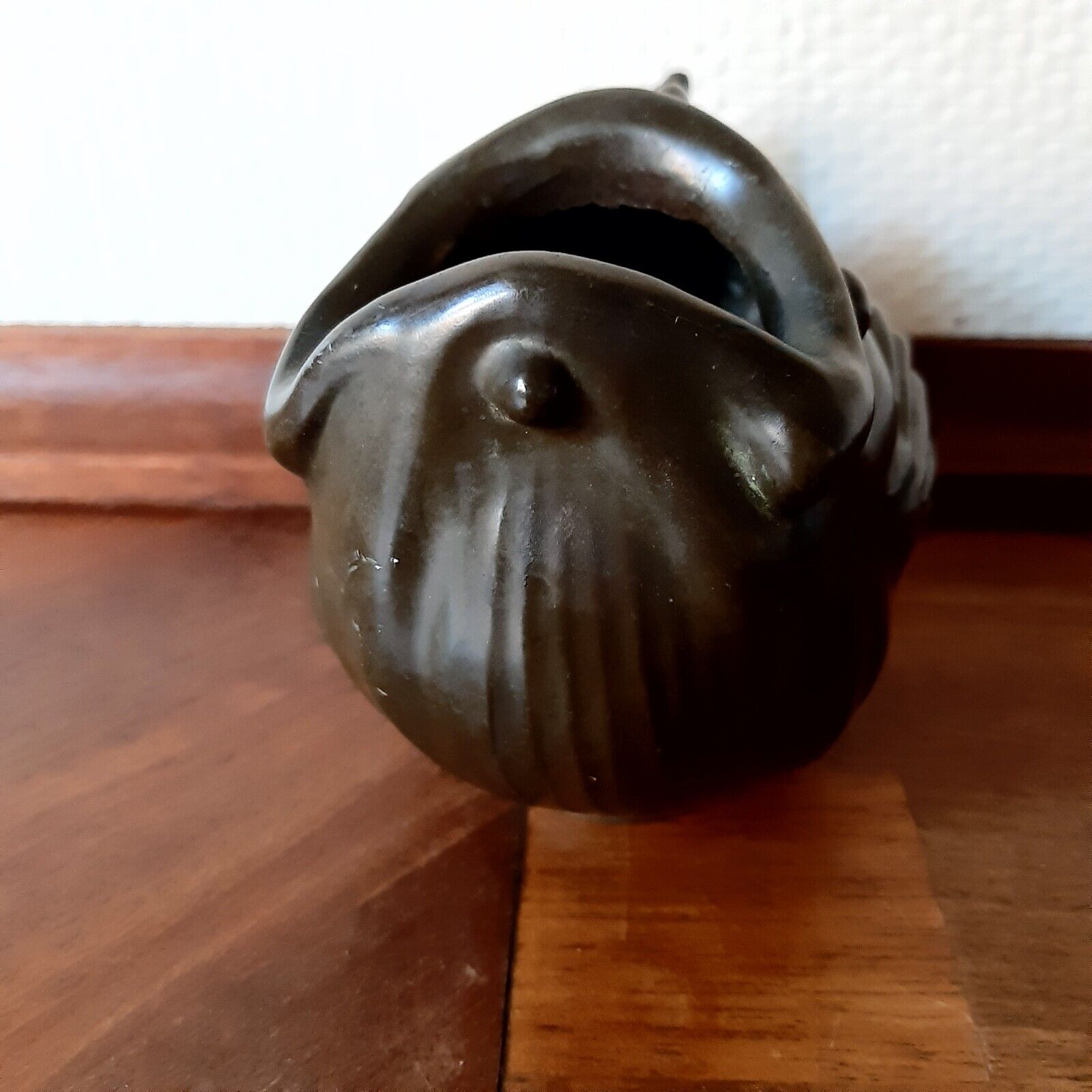 Rare Fish Vase Figurine # 1389 Disco Metal JUST ANDERSEN Denmark Signed