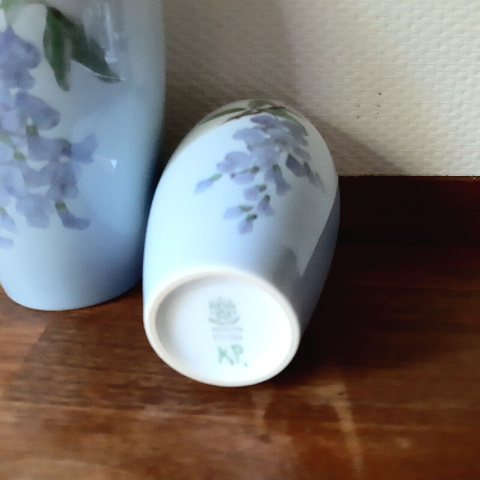 Pair of Floral vases # 72-251 & # 72-254 Bing & Grondahl Royal Copenhagen Fact 1