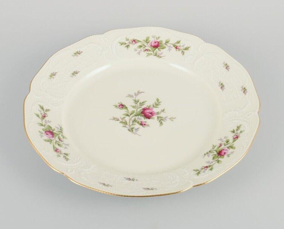 Rosenthal Germany "Sanssouci" round porcelain serving dish with roses