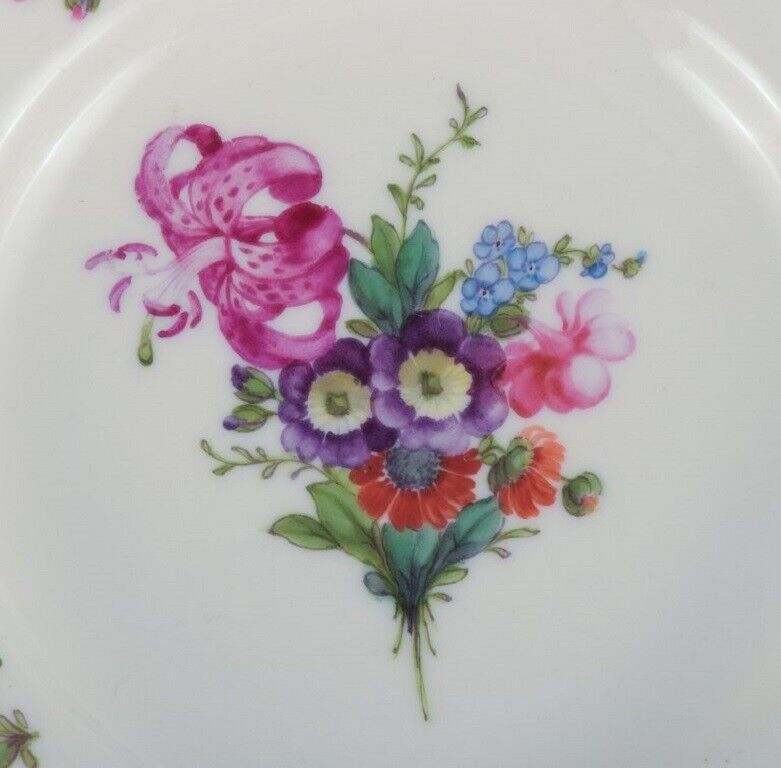 BG Bing  Grondahl Saxon flower 12 cake plates decorated with flowers