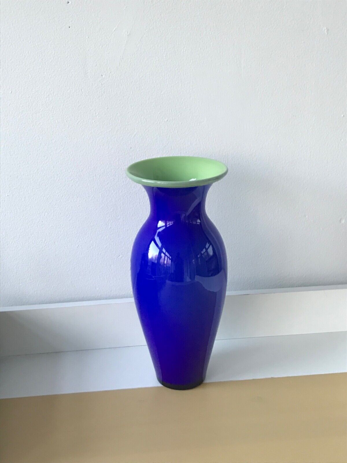 blue glass vase Isis from Holmegaard (EUEFTAUK Shipping only)