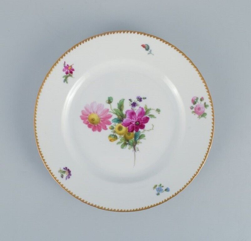 BG Bing  Grondahl Saxon flower Six dinner plates decorated with flowers