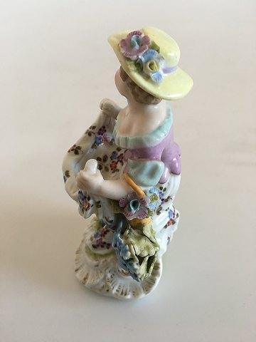 Limbach Figurine of Country Girl in Rococo Style