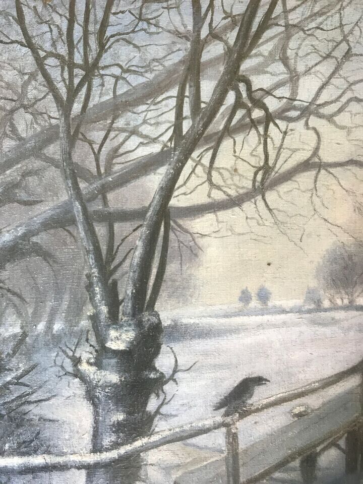 MELANCHOLISCHE WINTERSZENE datiert 1911