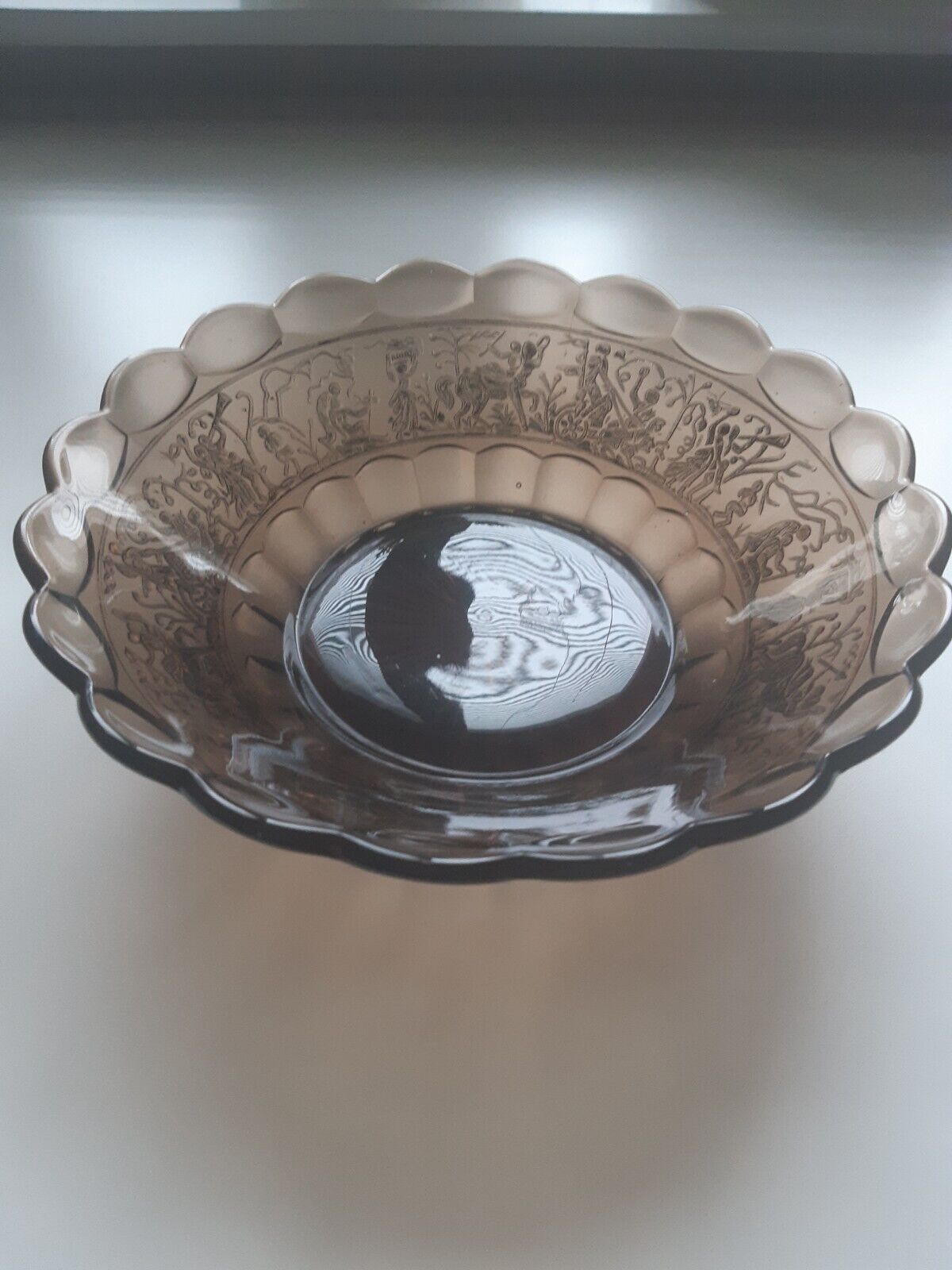 Germany Walther  Sohne art deco fume glass bowl