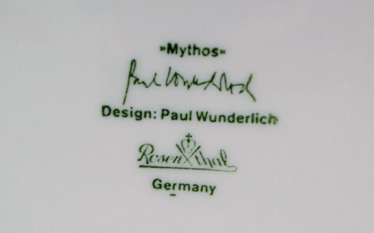 Paul Wunderlich for Rosenthal Four Mythos porcelain plates 1980s / 90s