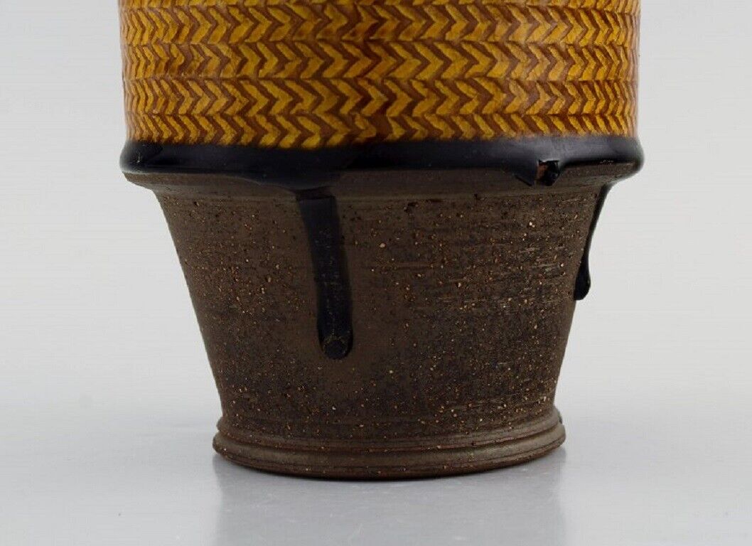 Nils Kähler (1906-1979) for Kähler Vase in partially glazed stoneware