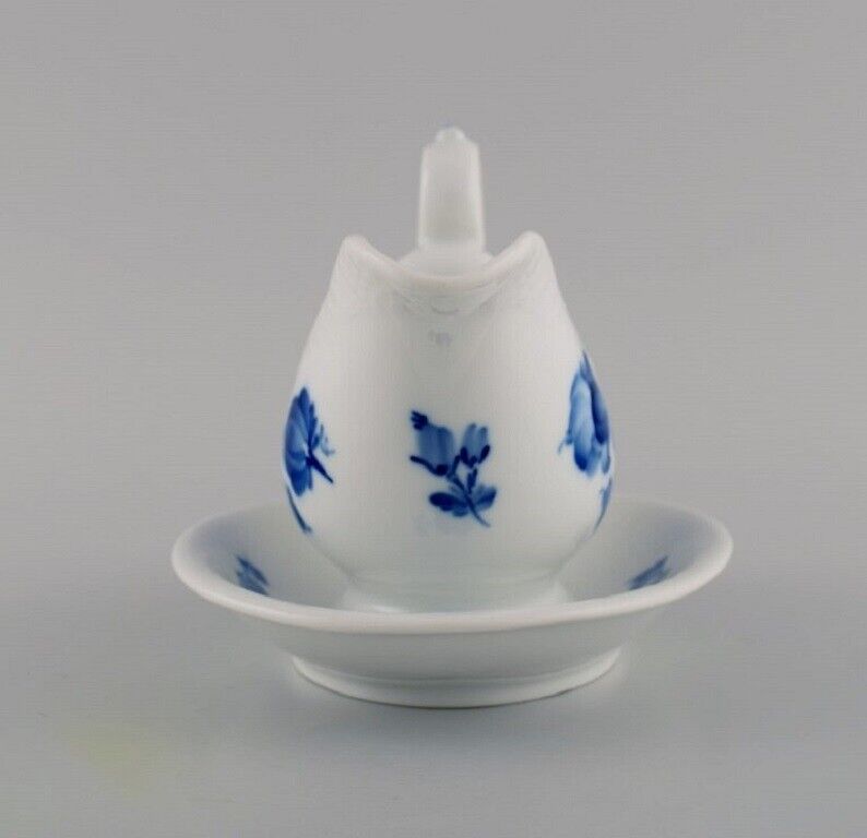 Royal Copenhagen Blue Flower Braided sauce boat on fixed stand