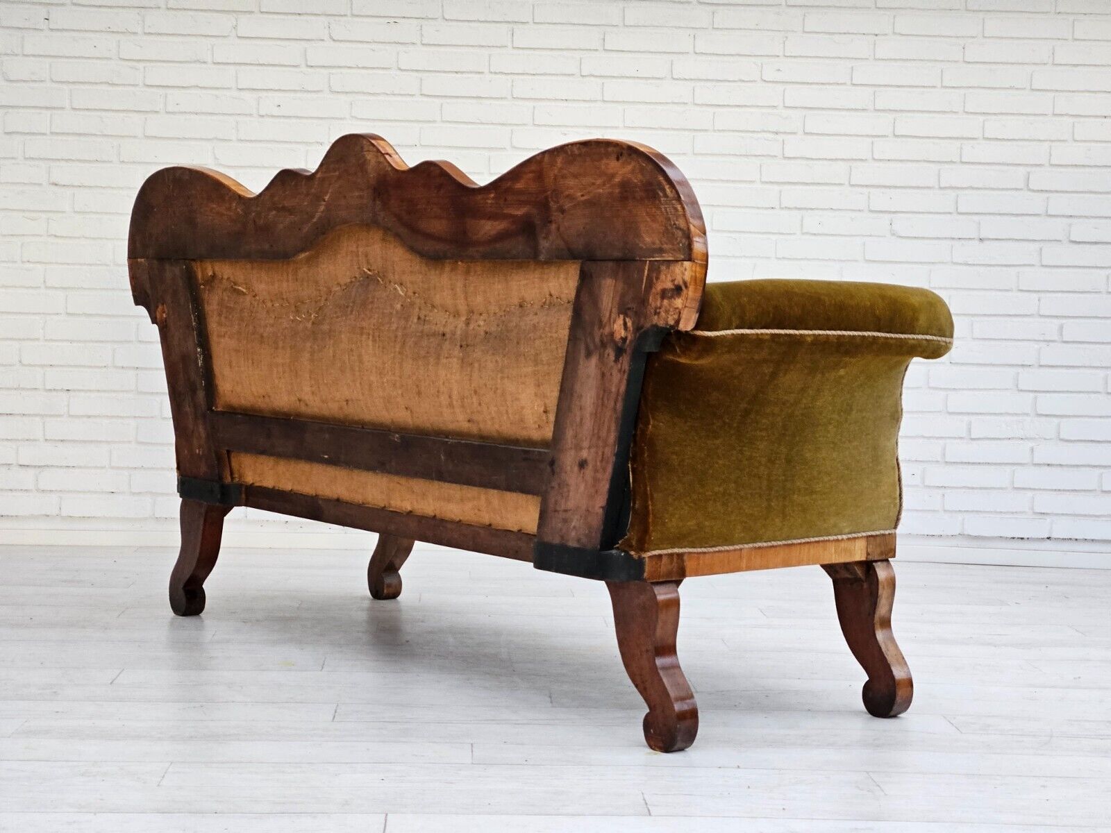 1930s Danish 2 seater sofa ash wood original condition