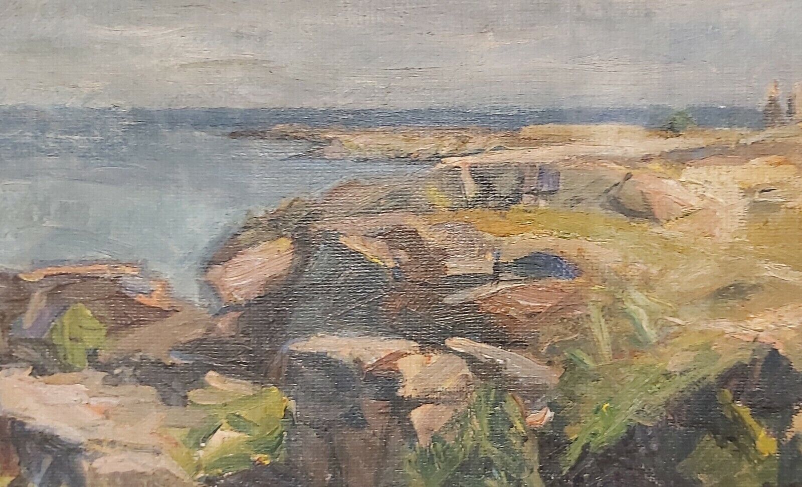 WILD BEACH Original signed oil painting Dated 1970