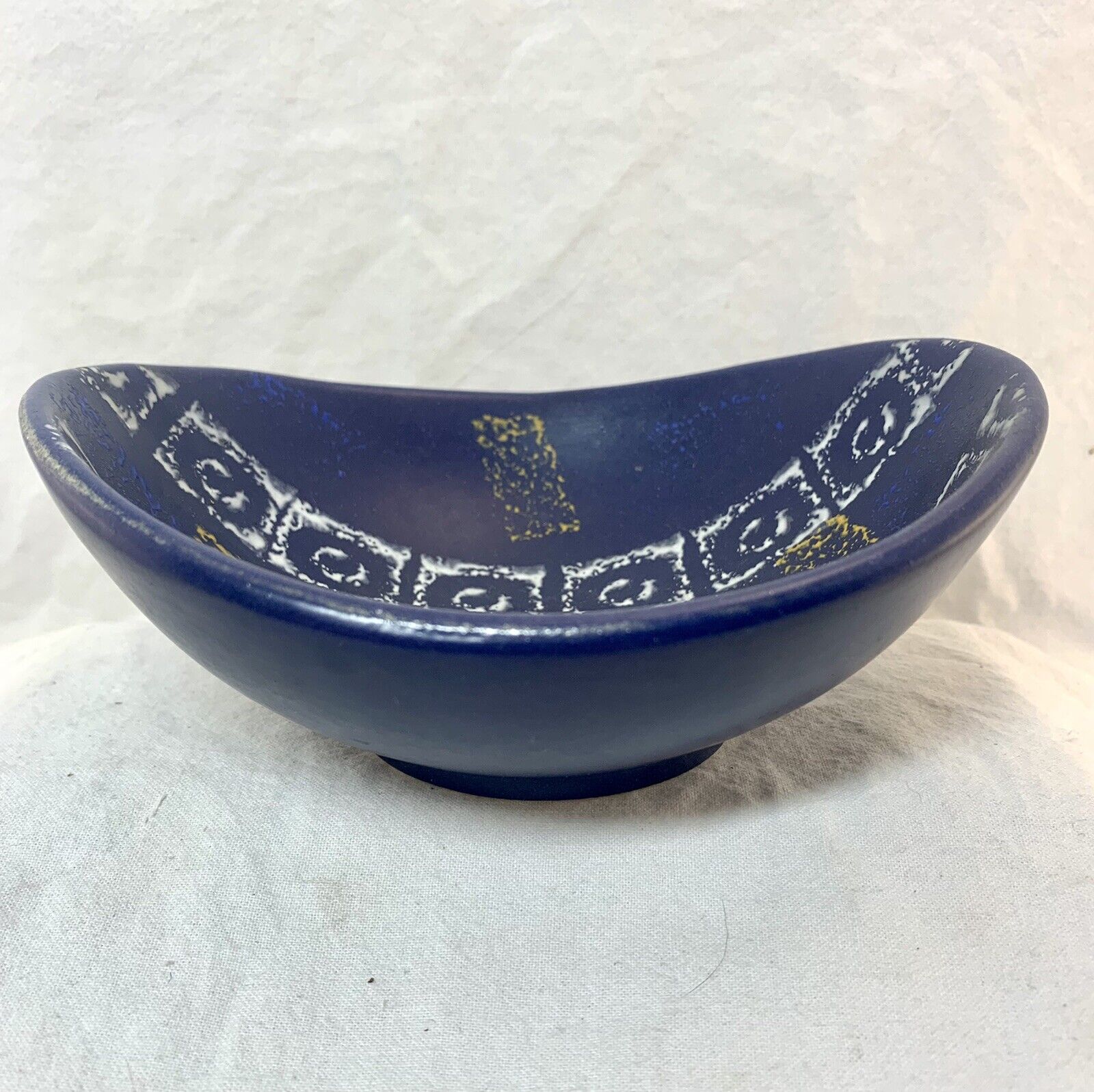 Vintage Jasba West Germany blue ceramic bowl 6x15cm