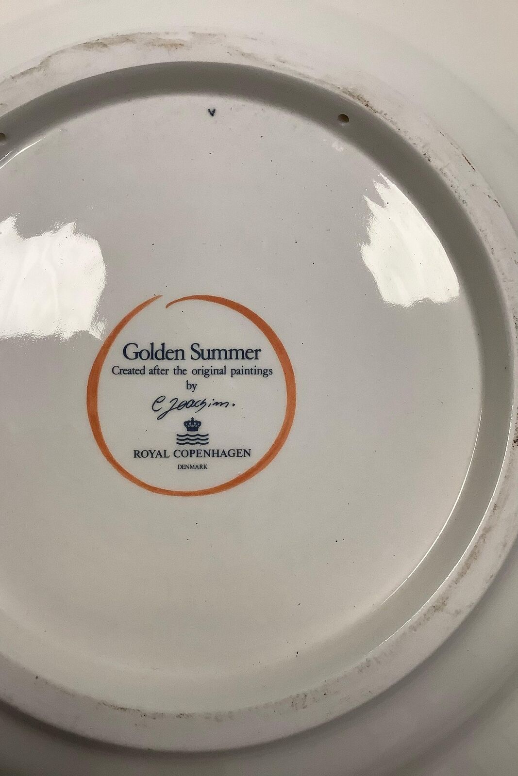 Royal Copenhagen Golden Summer / Gylden Sommer Large Round Dish No 733