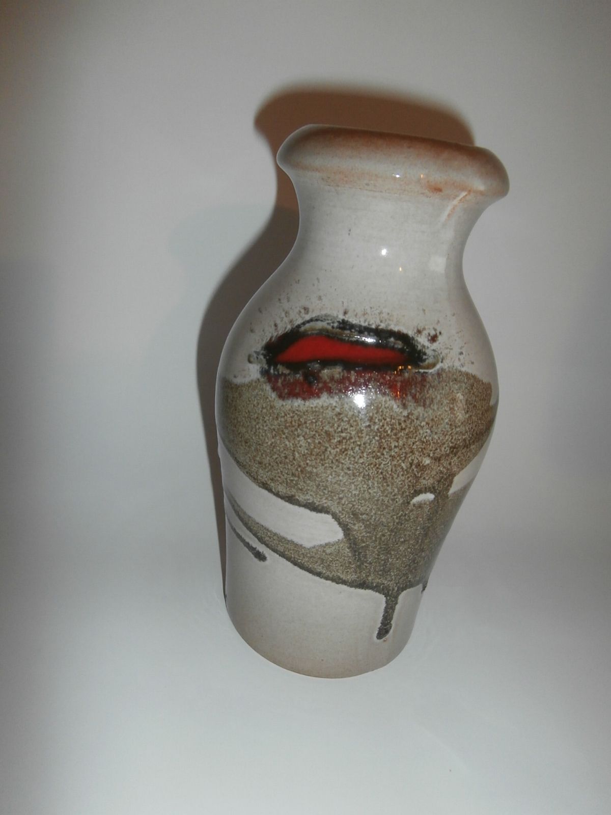 ~ Vintage Scheurich Vase Pottery Fat Lava West Germany 523 18 60s 70s