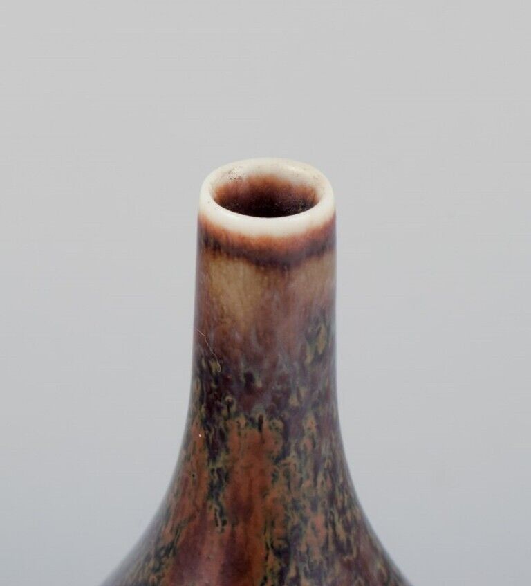 Carl Harry Stålhane for Rörstrand Small narrow-necked ceramic vase mid-20th C