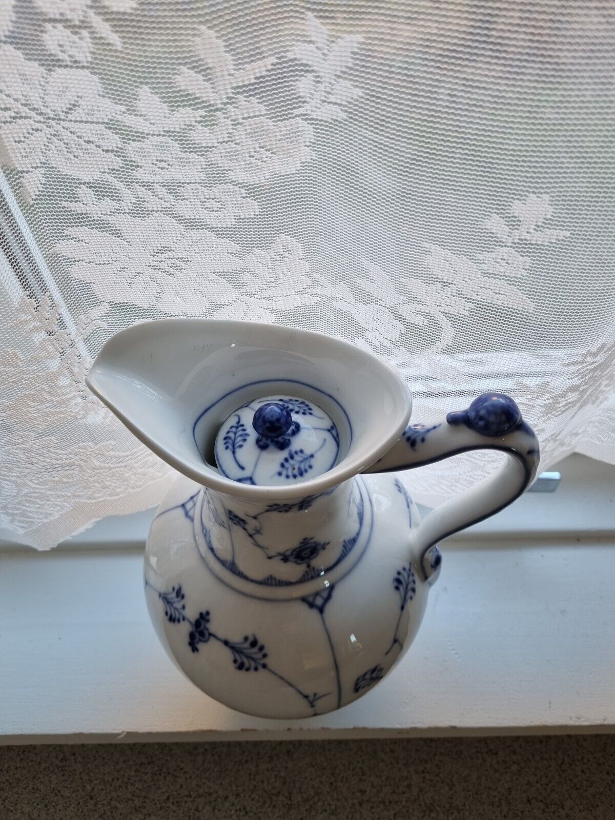 royal copenhagen musselmalet chokoladekande jug