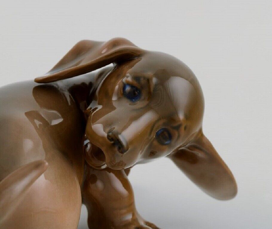 Royal Copenhagen porcelain figurine Dachshund puppy Model number 1407