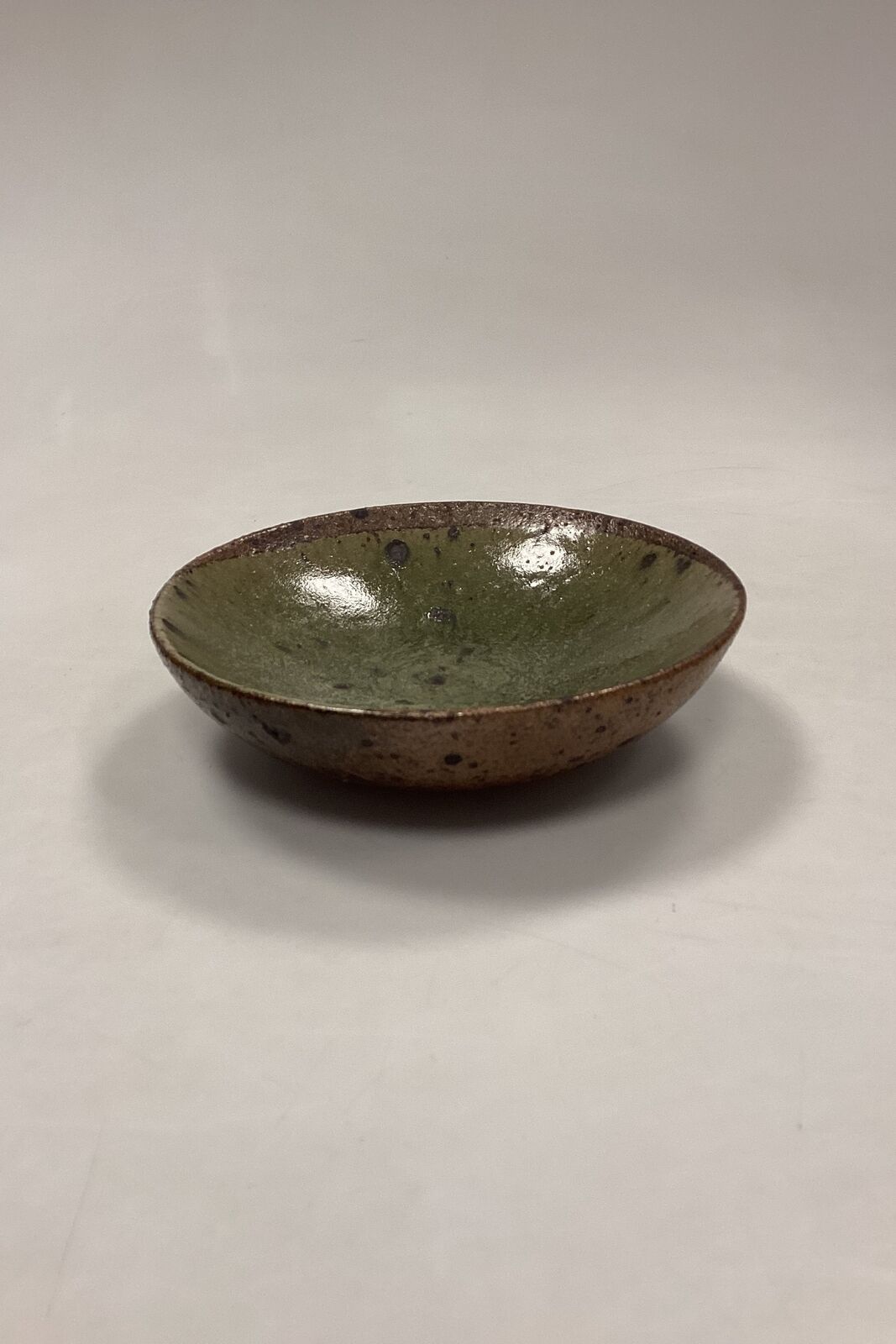 Olive green stoneware bowl