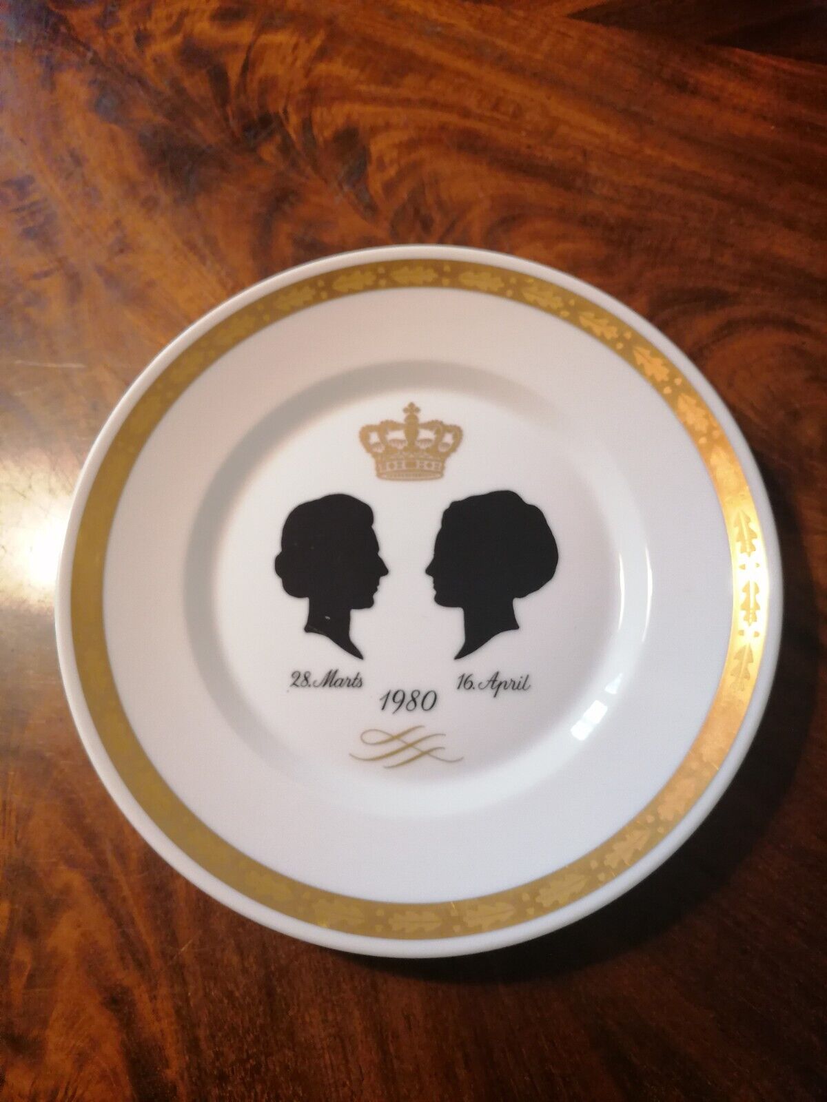 Royal Copenhagen and Rosenthal memorial plates of Queen Margrethe