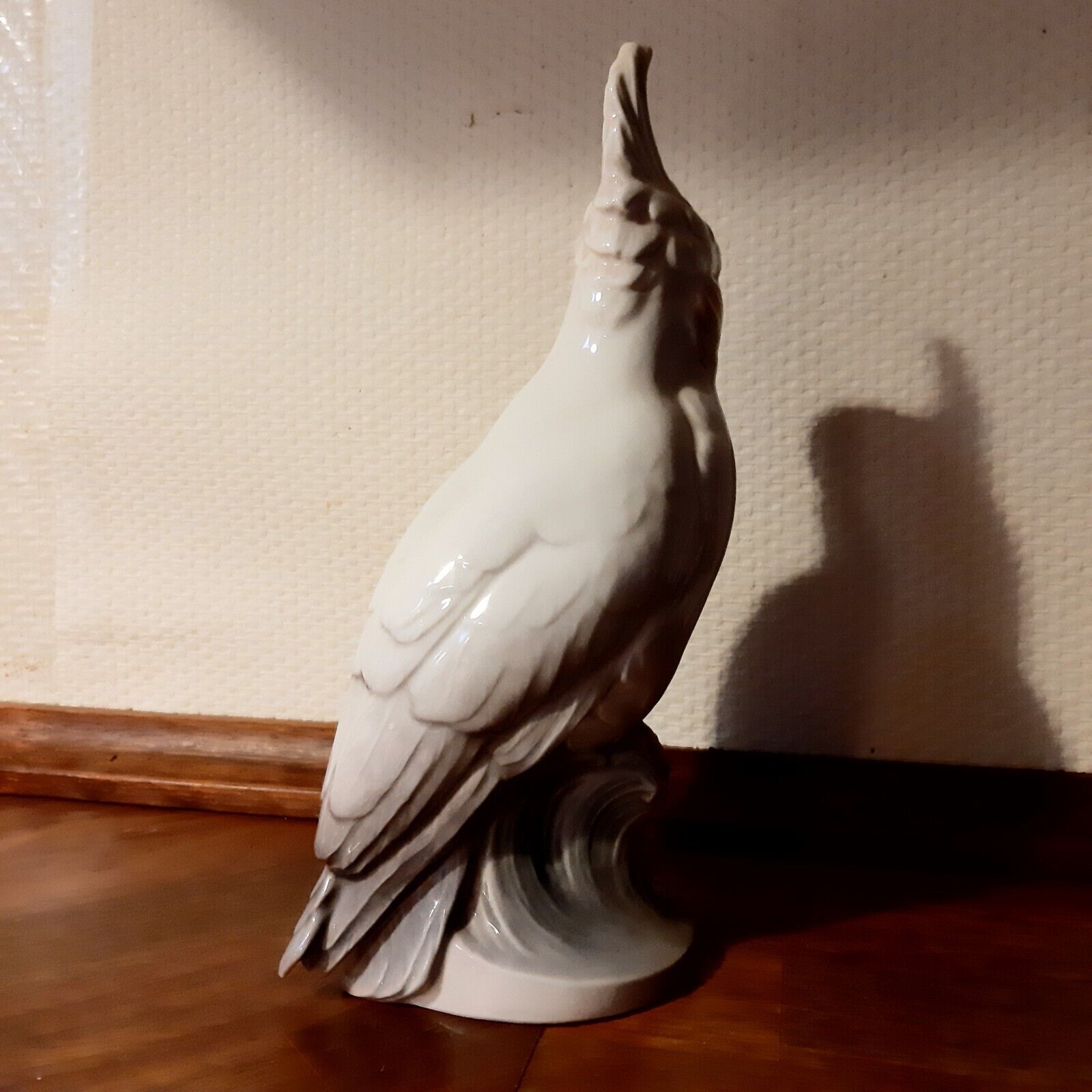 PARROT 235 cm Bird figurine by DAHL JENSEN Denmark # 1051 Fact 2