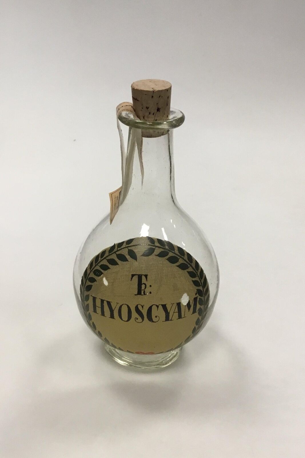 Holmegaard pharmacy jar with text TR KYOSCYAM from 1984