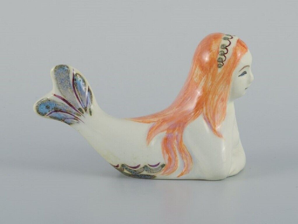 Doreen Middelboe for Aluminia/Royal Copenhagen Faience mermaid figure 1970s