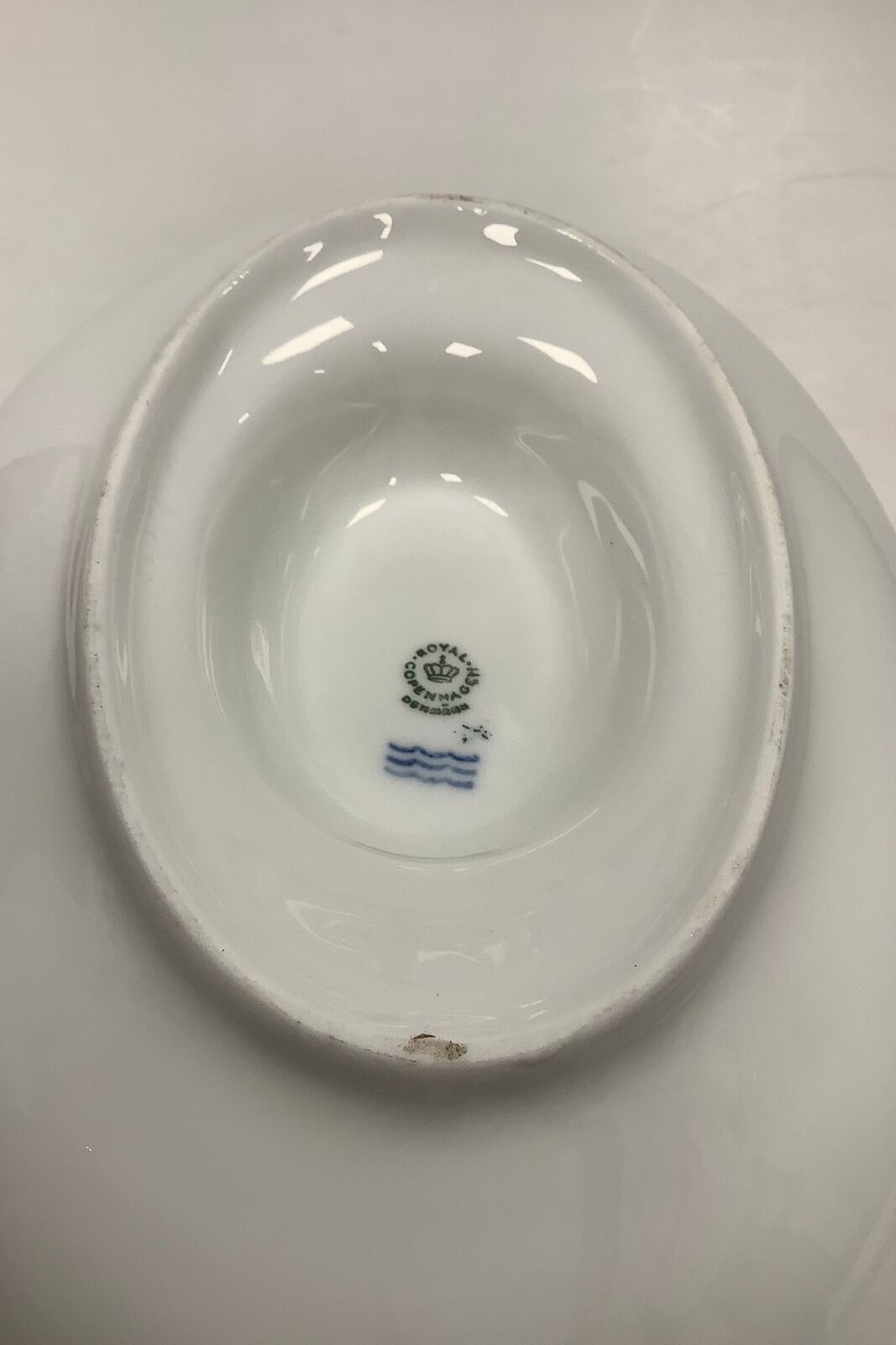 Royal Copenhagen White Flora Danica Pearl Pattern Gravy Bowl No 3556