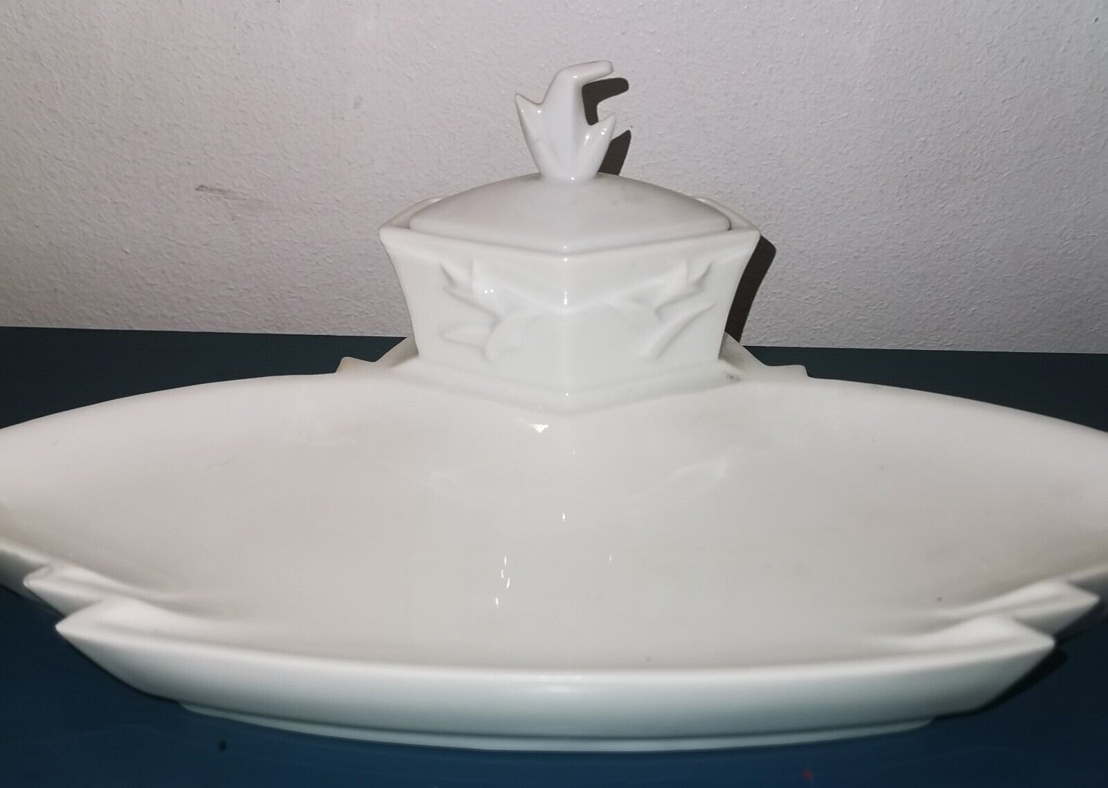 Old Rosenthal Art Deco in white Porcelain Ink Well by H Küster from the 1920s