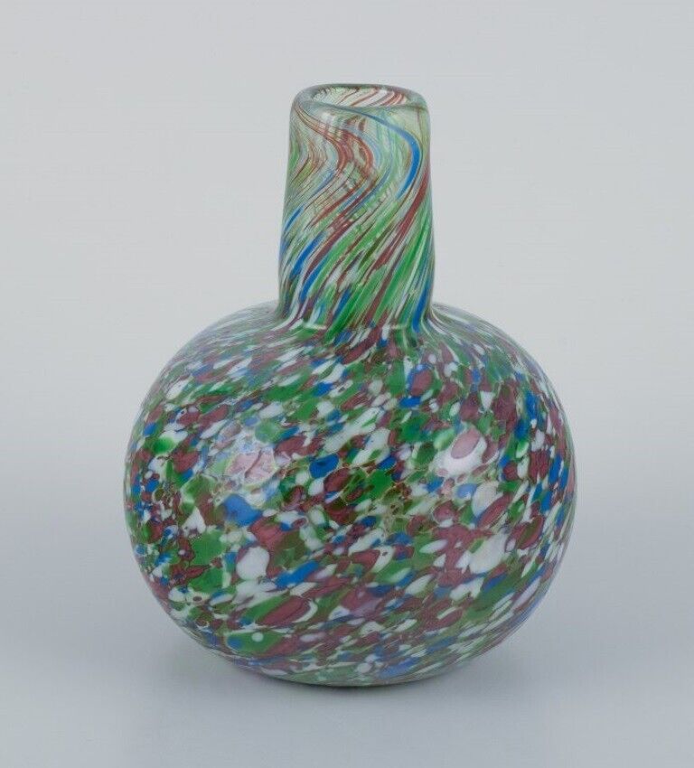 Murano Italy Millefiori mouth-blown art glass vase 1960s/70s