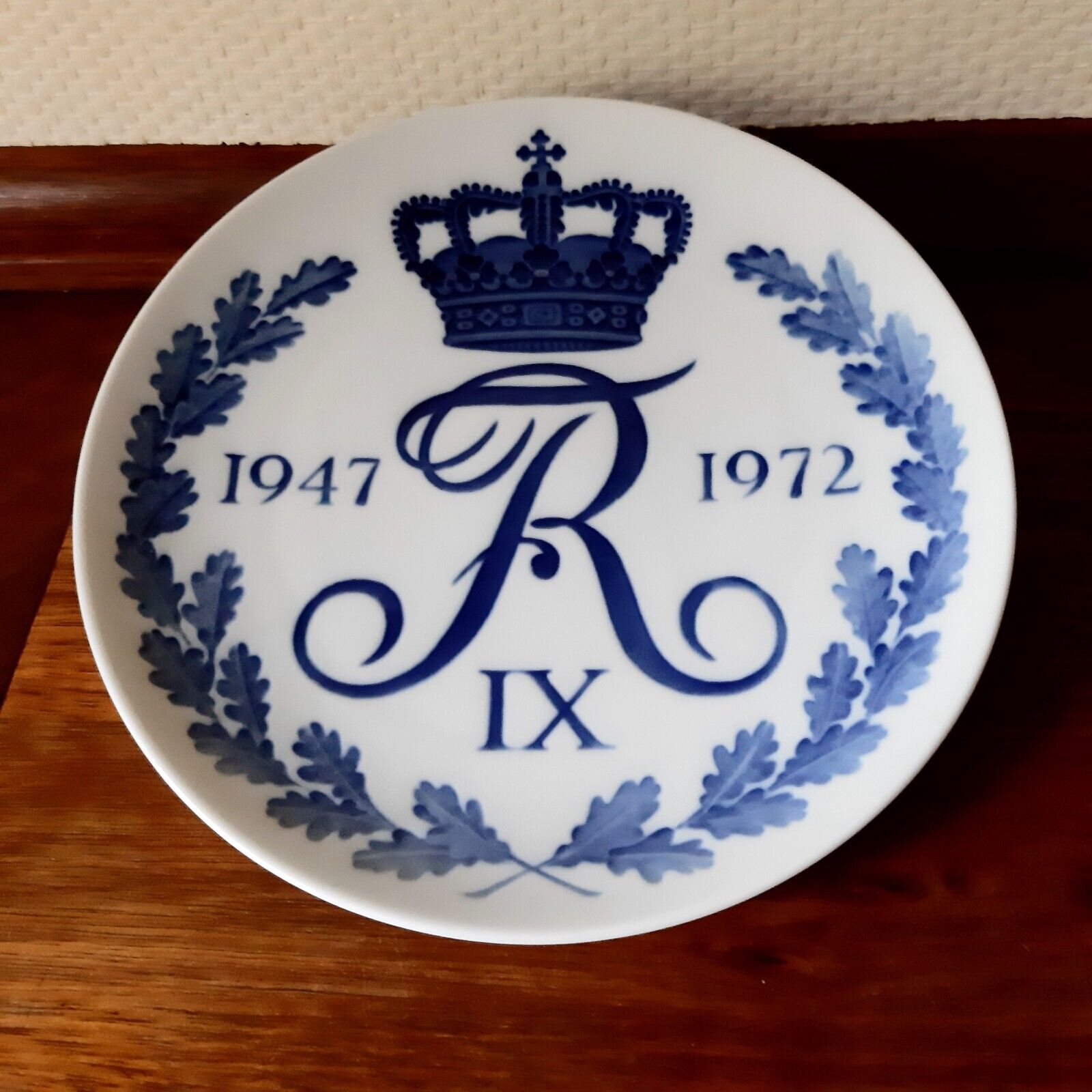 1947 1972 King Frederik IX of Denmark Memorial Plate Kai Lange ROYAL COPENHAGEN