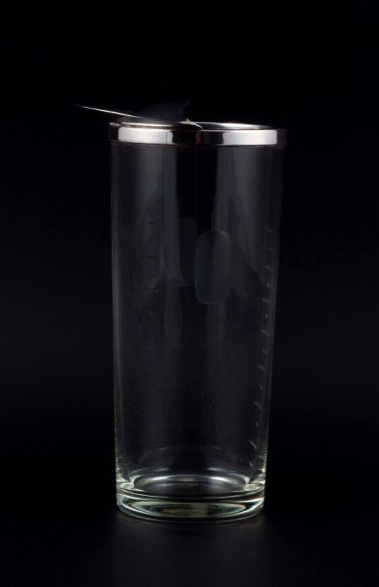 "The Cap" by Ole Hagen for Anton Michelsen Clear glass cocktail mixer