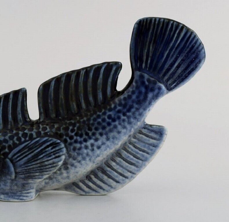 Sven Wejsfelt (1930-2009) for Gustavsberg Unique Stim fish in glazed ceramics