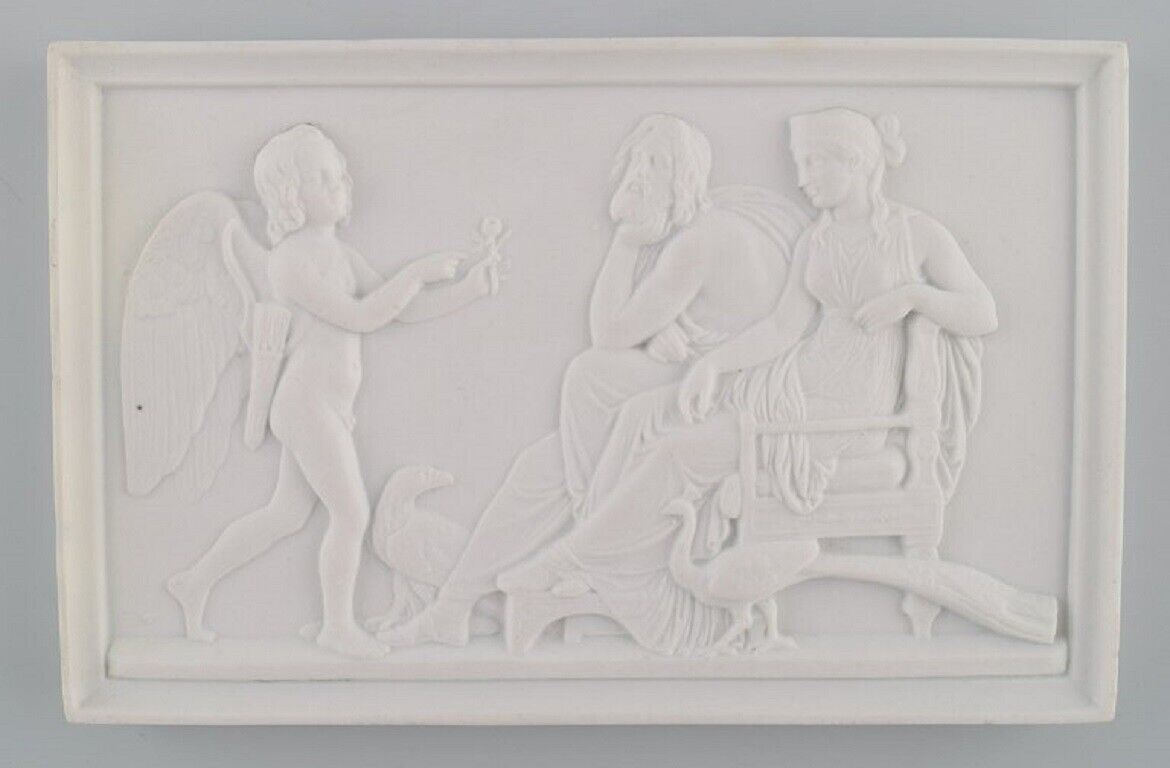 Bing and Grøndahl after Thorvaldsen Antique biscuit wall plaque 1870s / 80s