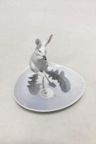 Royal Copenhagen Art Nouveau Dish with Rabbit no 878