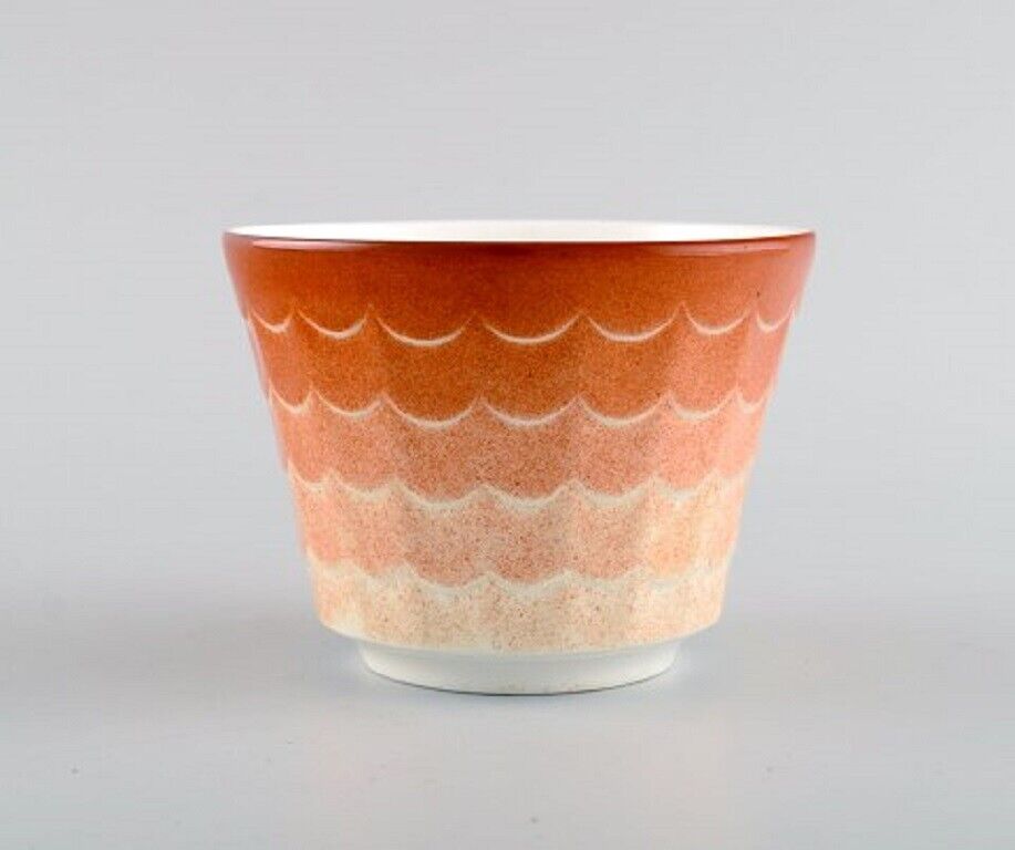 Wilhelm Kåge for Gustavsberg Six flower pot covers in porcelain 1960's