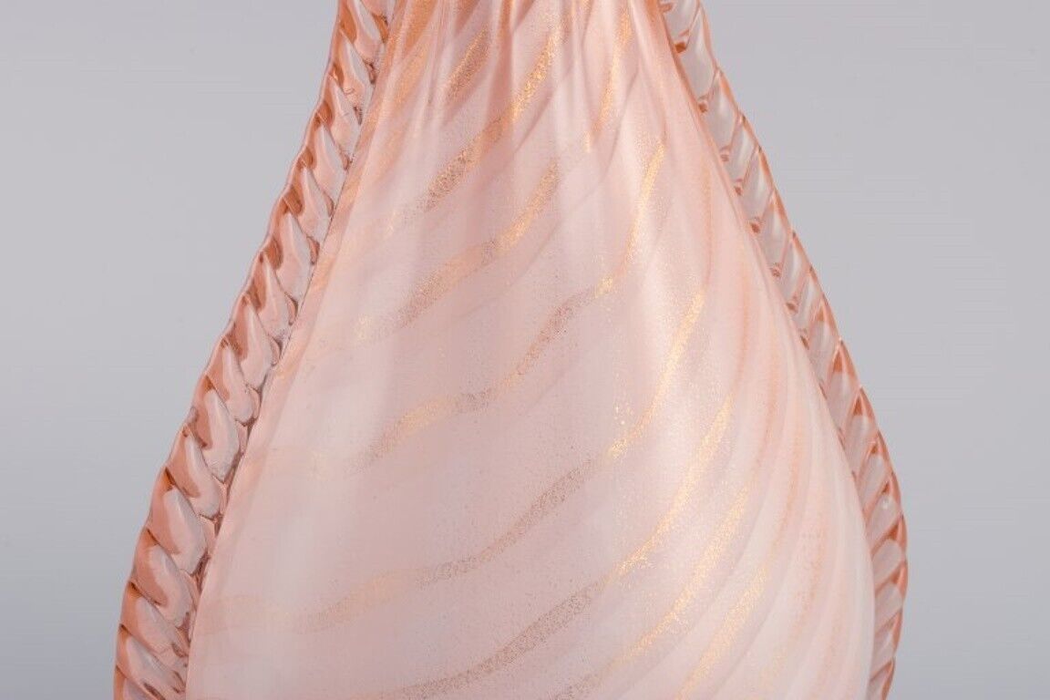 Barovier and Toso Murano Large table lamp in pink hand-blown art glass